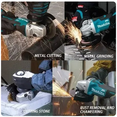MAKITA Cordless Angle Grinder Cordless Grinder Portable Cutting Polishing Brushless Grinder Batteri Power Tools Machine -By Sea Courier Method 🚢📦