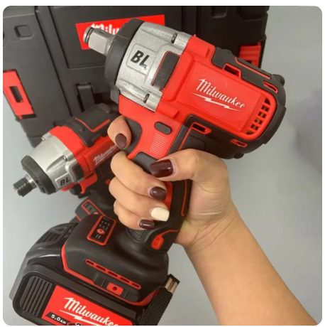 Mil-M18 FUEL™ 1/2"-950Nm Cordless Electric Impact Wrench for Car Home High Torque Wrench Full Socket -By Sea Courier Method 🚢📦