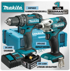 MAKITA 18V Cordless Combo Set RM888 ( DHP482Z Hammer Driver Drill / DTD156Z Impact Driver ) -By Sea Courier Method 🚢📦
