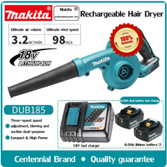 (2 batteries) Makita DUB185 Cordless Leaf Blower Brushless with 18V Lithium-Ion Battery and Dual Charger -By Sea Courier Method 🚢📦