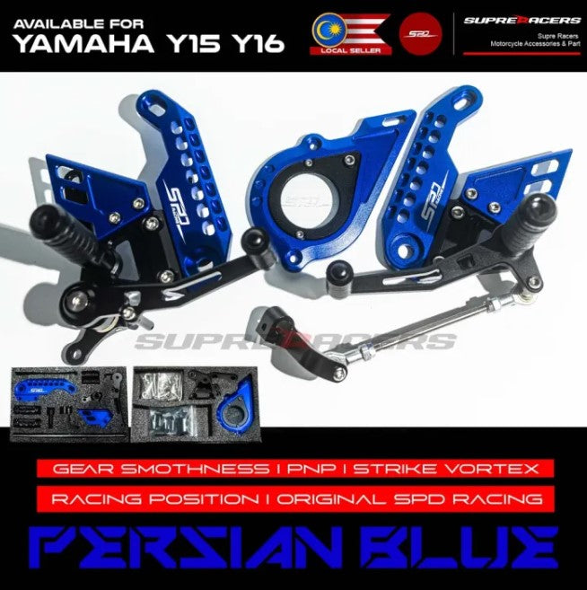 Y15 Y16 SPD Front Footrest Set I Strike Vortex I Gear Shift Smooth + Racing Type I SPD PNP Y15ZR Y16ZR I EXCITER 150 155 -By Sea Courier Method 🚢📦
