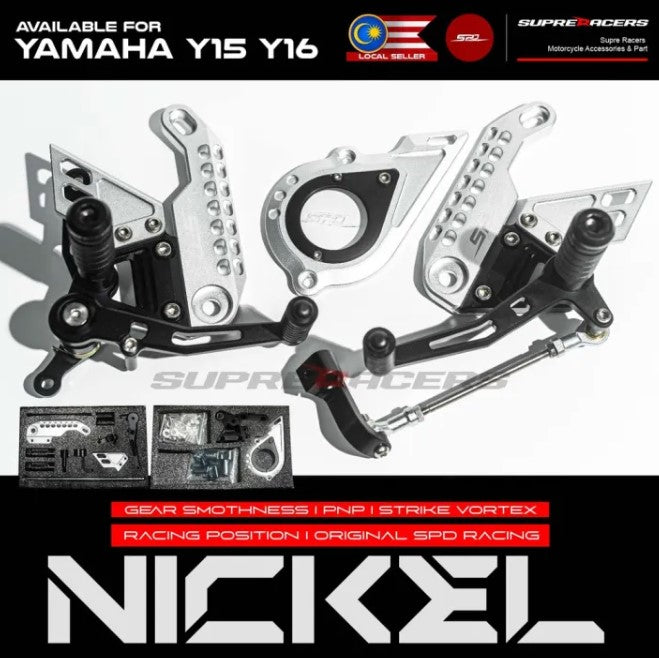 Y15 Y16 SPD Front Footrest Set I Strike Vortex I Gear Shift Smooth + Racing Type I SPD PNP Y15ZR Y16ZR I EXCITER 150 155 -By Sea Courier Method 🚢📦