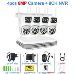 Smar Wireless CCTV System WiFi Camera Kit 6MP