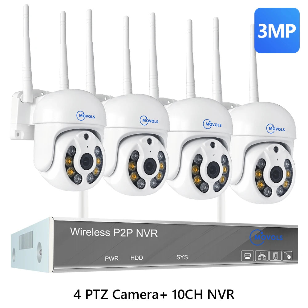 Movols H.265 3MP 5MP Wireless CCTV System