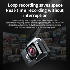 High-Resolution HP WiFi Dash Cam with Night Vision and GPS for Universal Installation