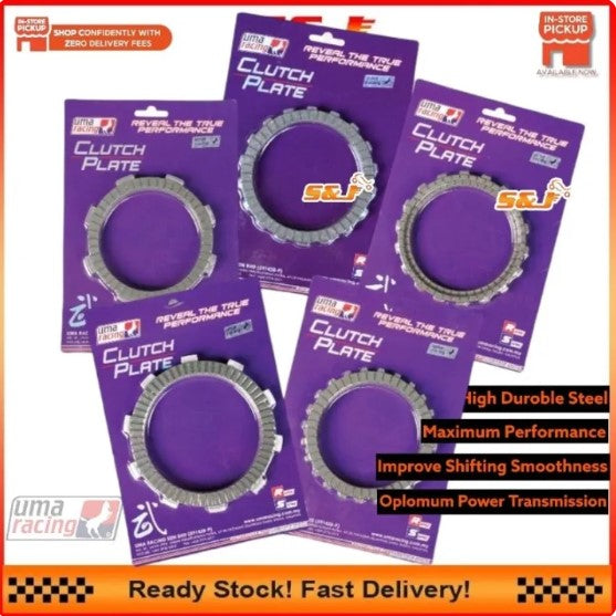2023 UMA RACING CLUTCH PLATE LC135 Y15ZR Y15 Y16 Y16ZR R15 125Z SRL115FI SRL RS150 RSX EX5 DREAM110 DASH2 LC5S WAVE125 -By Air Courier Method ✈️📦