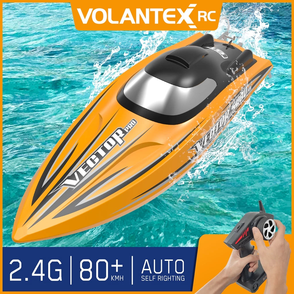 VOLANTEXRC RC Boat Control VectorSR80 Pro 2.4GHz High Speed 80km/h Brushless Radio Controlled Motor Racing Boat For Lake -By Sea Courier Method 🚢📦