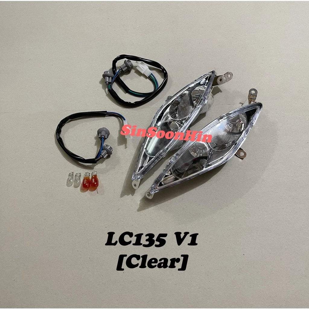 Yamaha LC135 V1 Front Signal Lamp Assy / Socket / Bulb [ SMOKE / TINTED / CLEAR / BLUE ] -By Sea Courier Method 🚢📦