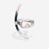 Adult Diving Snorkelling Kit - Mask and Snorkel 100 Pink Grey