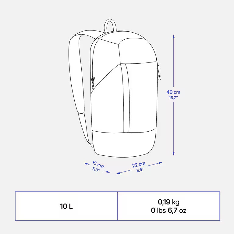 Arpenaz 100 10L hiking backpack - Black