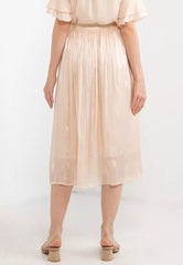 Felicitas Pleated Midi Skirt