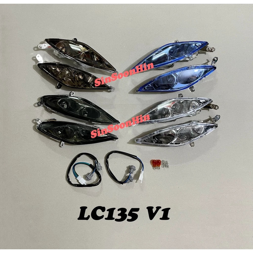 Yamaha LC135 V1 Front Signal Lamp Assy / Socket / Bulb [ SMOKE / TINTED / CLEAR / BLUE ] -By Sea Courier Method 🚢📦