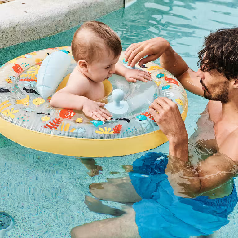 Baby seat swim ring with handles 7-15 kg - allfish yellow