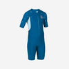 Boy’s Wetsuit Shorty 100 Short Sleeve Navy Blue/Blue