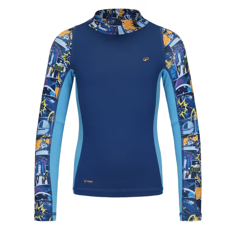 Boys’ surfing UV t-shirt 500 long sleeve