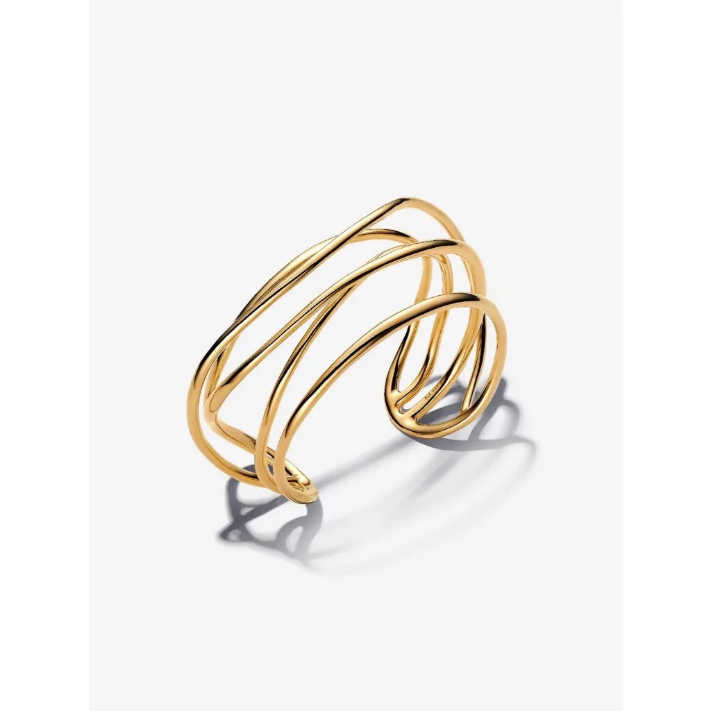 S925 sterling silver agent to purchase products birthday gift Organically Shaped Wired Open Bangle -By Sea Courier Method 🚢📦