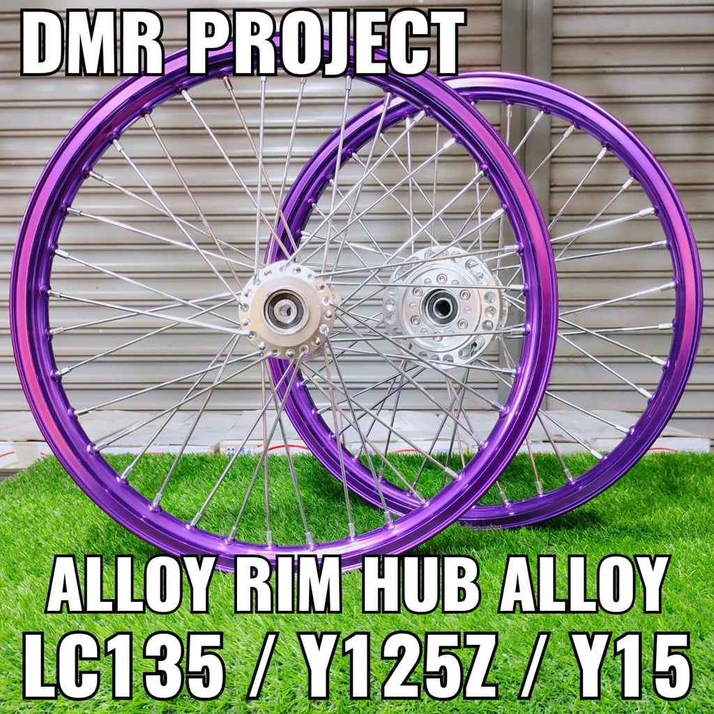 DHC- ALLOY RIM Y15/LC5S/Y125Z/LC135 1.40x17 HUB ALLOY HUB SPRINT COMPLATE SET (BELAKANG DISC) AS33/STRONGER CHARTER -By Sea Courier Method 🚢📦