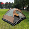 Deer Creek 4 Person Double Layer Monsoon Dome Tent Brown