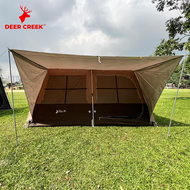 Deer Creek Safari XL 2.0 Auto Tent Two Room Cabin Khaki