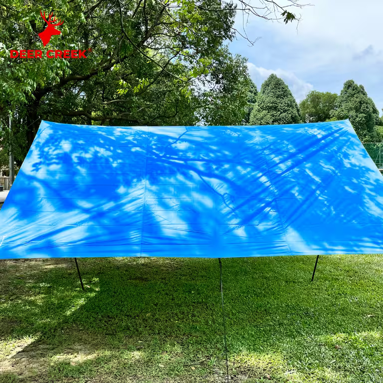 Deer Creek Waterproof Flysheet Polyester - Blue (300 x 500cm)