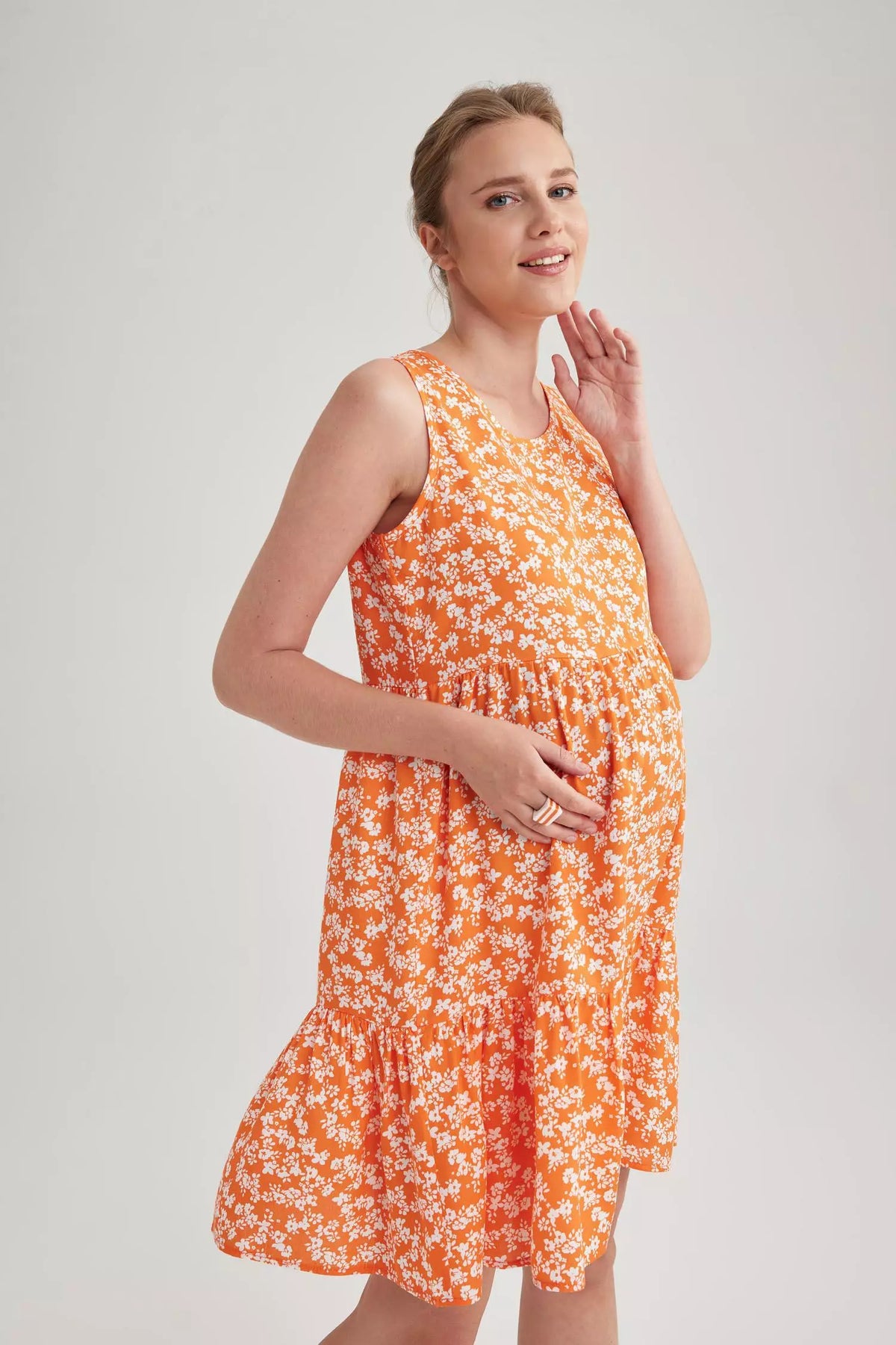 Strappy Viscose Maternity Dress