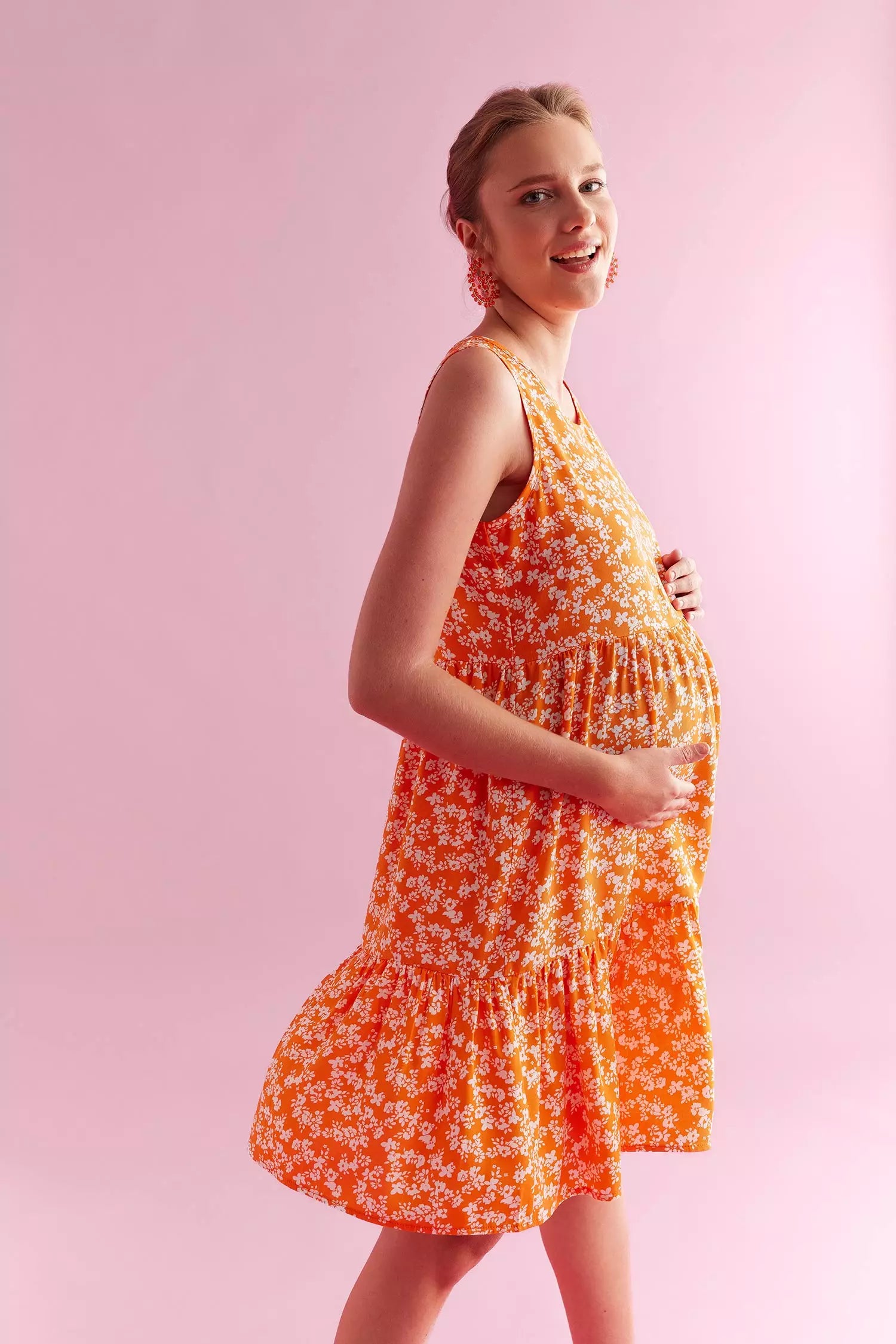 Strappy Viscose Maternity Dress