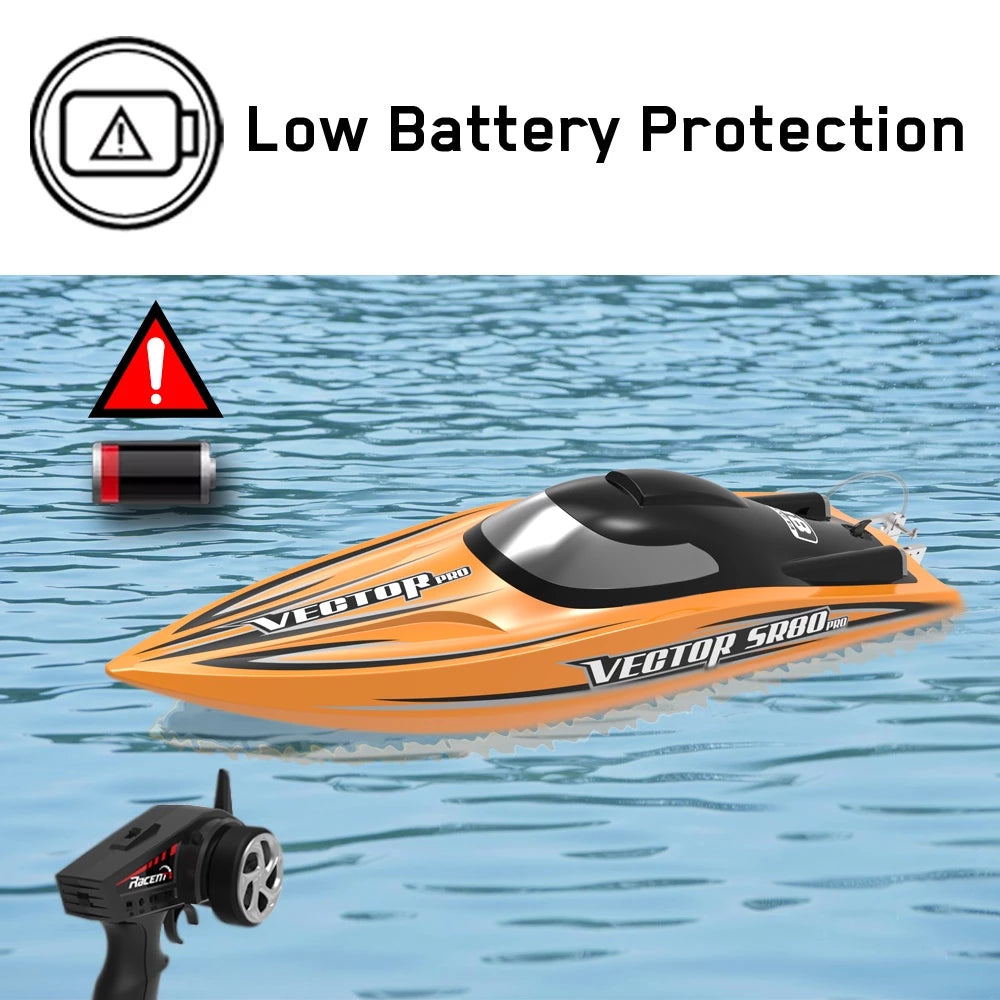 VOLANTEXRC RC Boat Control VectorSR80 Pro 2.4GHz High Speed 80km/h Brushless Radio Controlled Motor Racing Boat For Lake -By Sea Courier Method 🚢📦