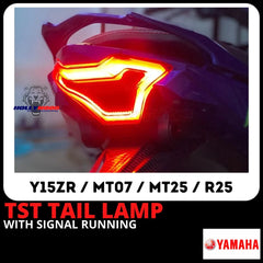 TAIL LAMP WITH FLASH - TST LAMPU BELAKANG Y15 Y15ZR TST TAIL LIGHT WITH SIGNAL LIGHT FOR YAMAHA R25 MT07 MT25 -By Sea Courier Method🚢📦