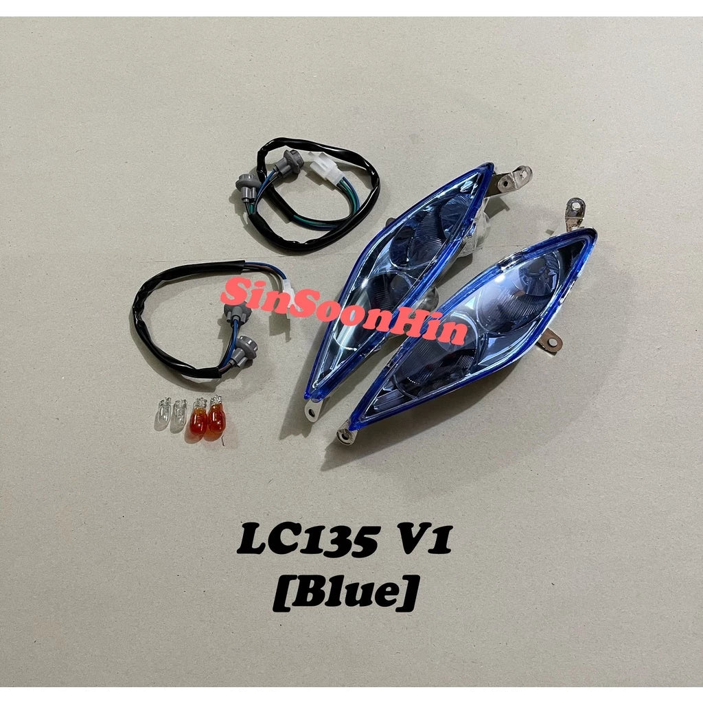 Yamaha LC135 V1 Front Signal Lamp Assy / Socket / Bulb [ SMOKE / TINTED / CLEAR / BLUE ] -By Sea Courier Method 🚢📦