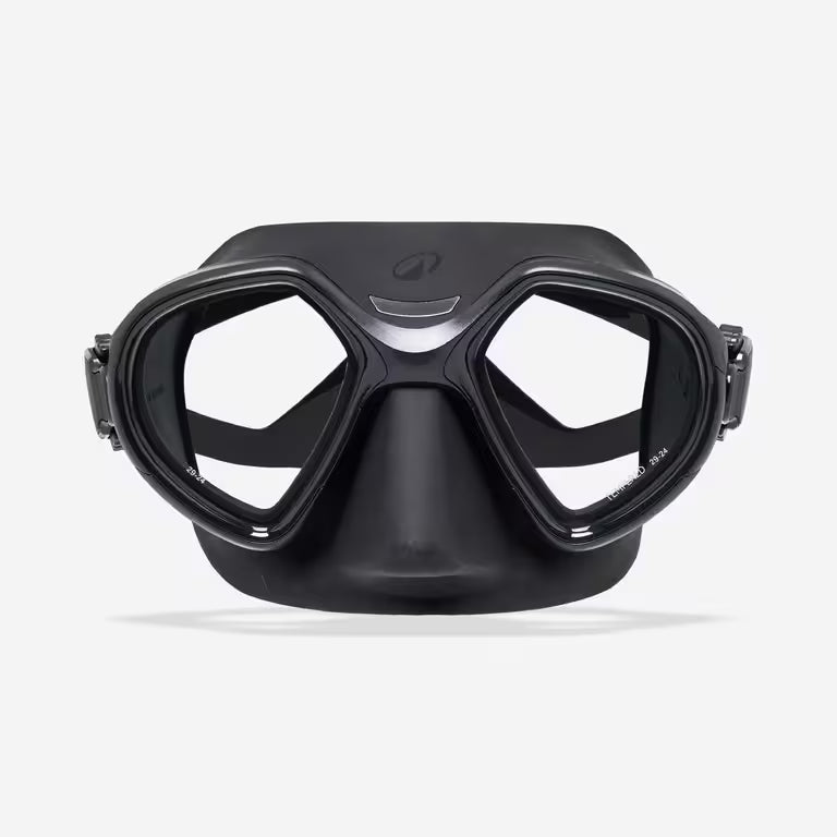 Freediving and spearfishing low volume anti-fog mask, 500 dual lv black