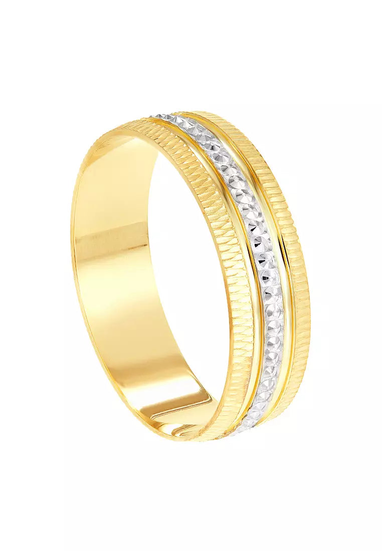 HABIB 375/9K Yellow and White Gold Ring WAA985