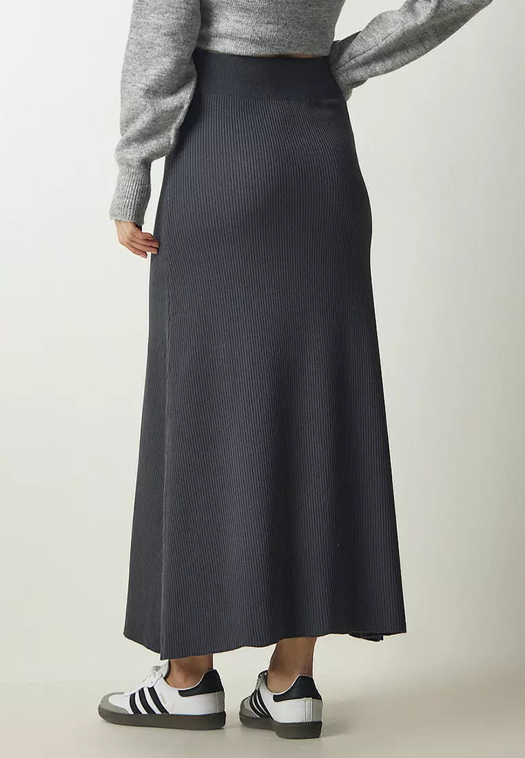 Corded Knitwear Skirt