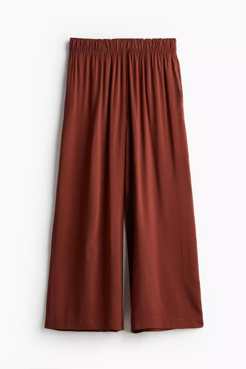 Cropped pull-on trousers