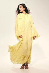 Pleated kaftan dress