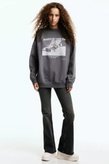 Oversized motif-detail sweatshirt