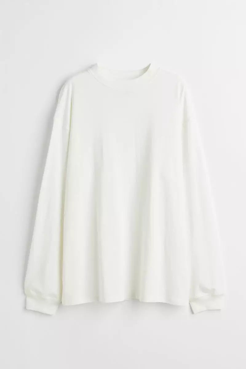 Long-sleeved jersey top