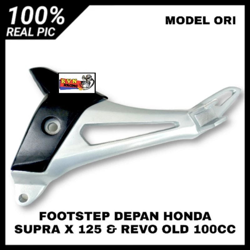 DHC- Footstep FUSTEP BOSTEP POSTEB Rear Footrest HONDA SUPRA X 125 NEW SILVER MODEL ORI -By Sea Courier Method 🚢📦