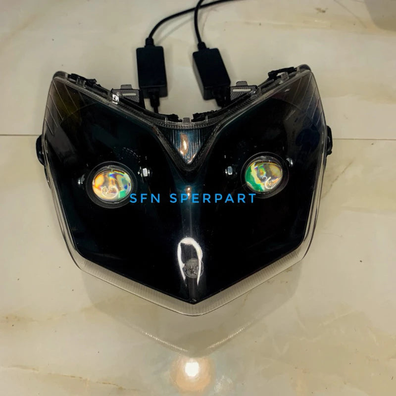 Supra x 125 headlights set led d2 laser super bright -By Sea Courier Method 🚢📦
