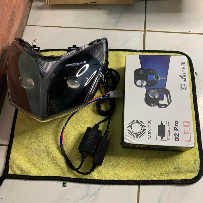 Supra x 125 headlights set led d2 laser super bright -By Sea Courier Method 🚢📦