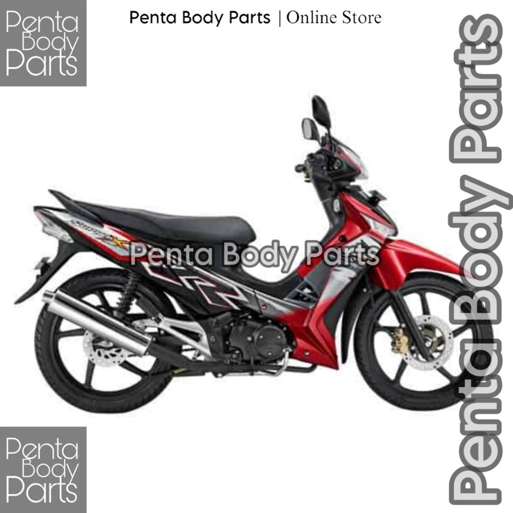 DHC- MERAH HIJAU Full Set Body Cover Honda Supra X 125 (KVL) - Full Body Supra X 125 Batman Plus Lights and Bolts 2007 - 2014 Black White Red Greenbiru -By Sea Courier Method🚢📦