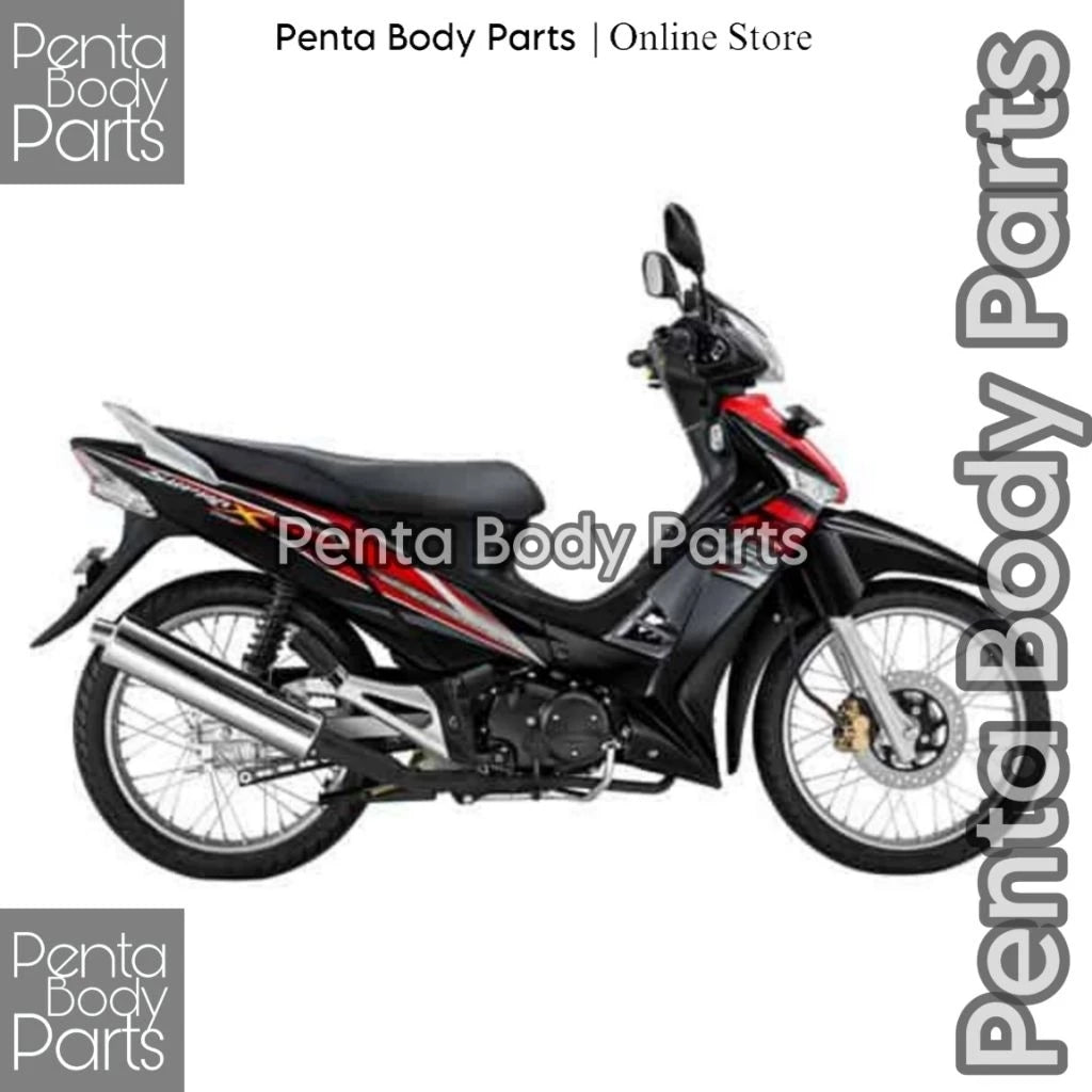 DHC- MERAH HIJAU Full Set Body Cover Honda Supra X 125 (KVL) - Full Body Supra X 125 Batman Plus Lights and Bolts 2007 - 2014 Black White Red Greenbiru -By Sea Courier Method🚢📦
