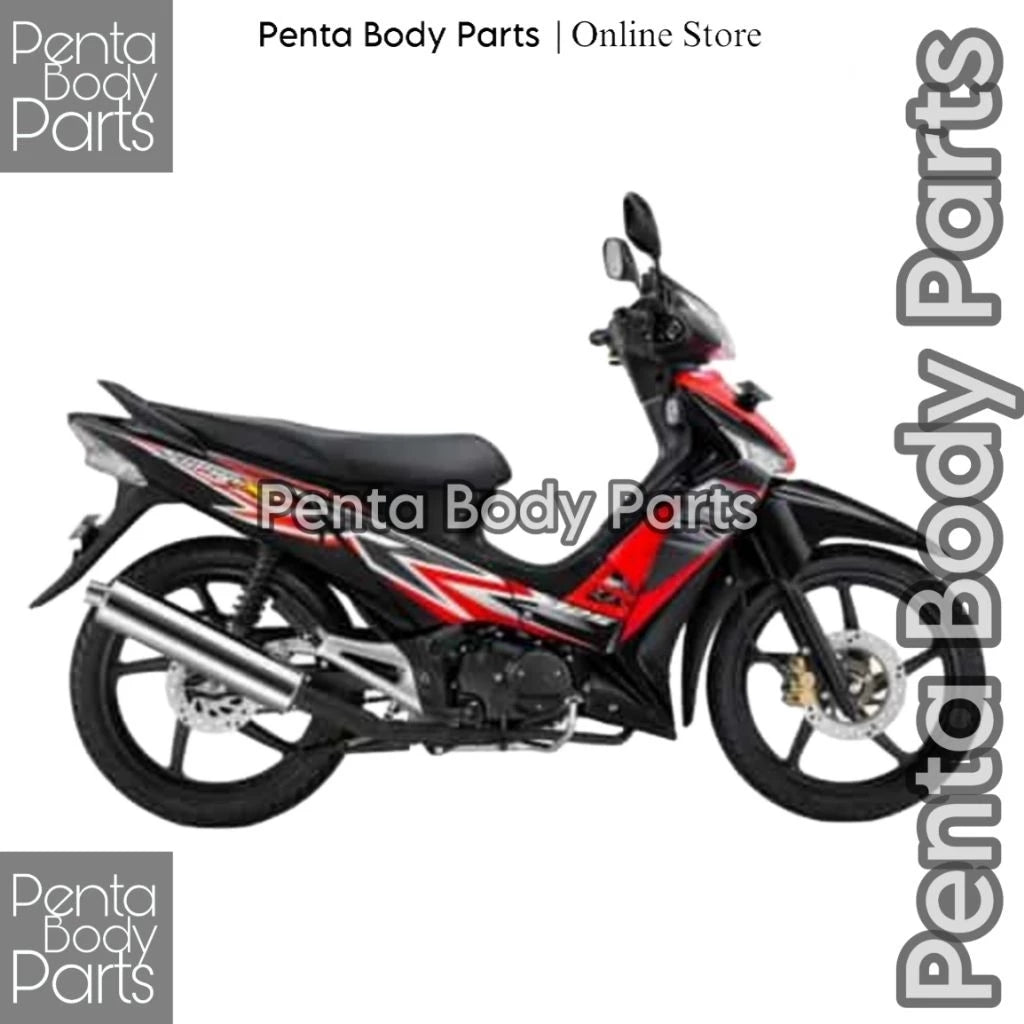 DHC- MERAH HIJAU Full Set Body Cover Honda Supra X 125 (KVL) - Full Body Supra X 125 Batman Plus Lights and Bolts 2007 - 2014 Black White Red Greenbiru -By Sea Courier Method🚢📦