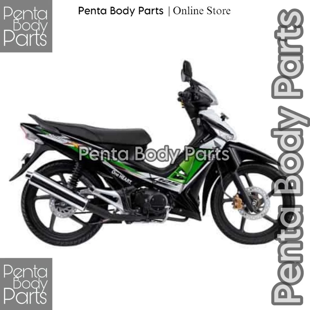 DHC- MERAH HIJAU Full Set Body Cover Honda Supra X 125 (KVL) - Full Body Supra X 125 Batman Plus Lights and Bolts 2007 - 2014 Black White Red Greenbiru -By Sea Courier Method🚢📦