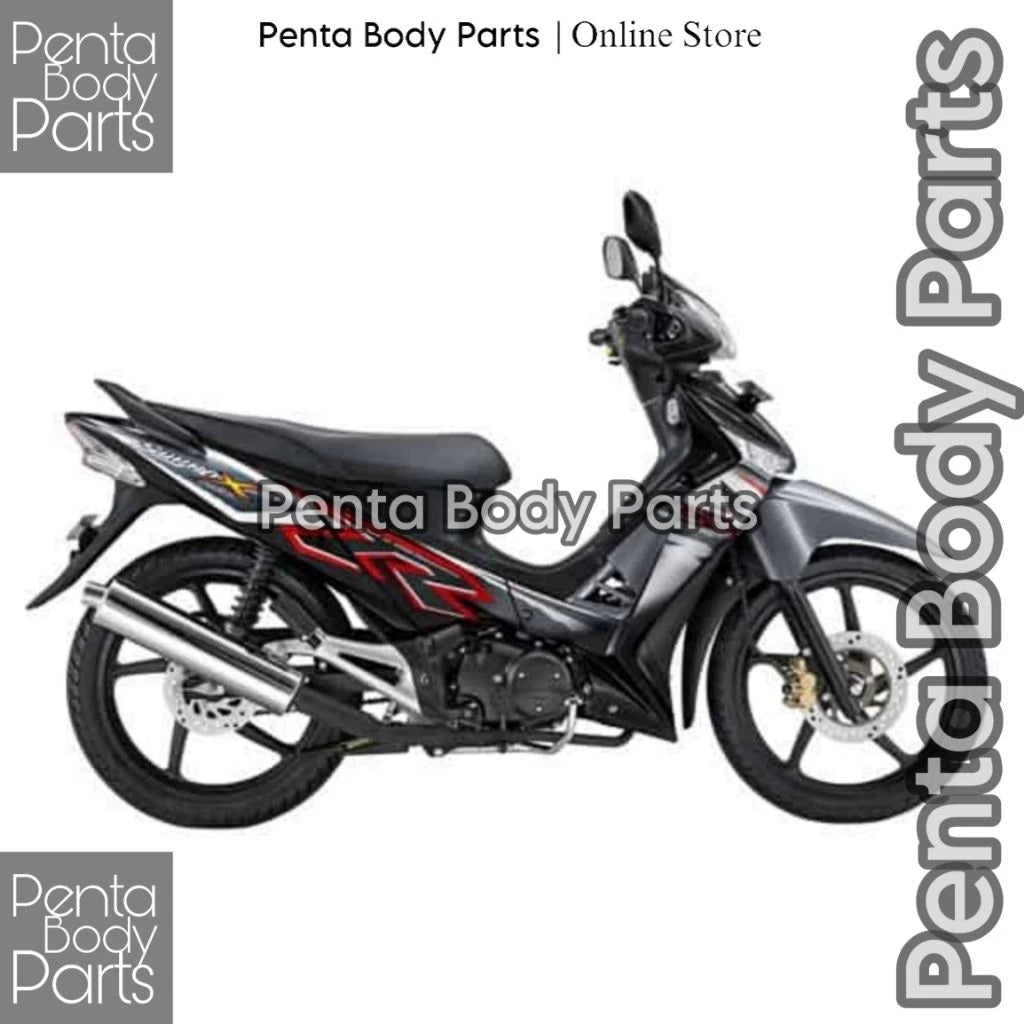 DHC- MERAH HIJAU Full Set Body Cover Honda Supra X 125 (KVL) - Full Body Supra X 125 Batman Plus Lights and Bolts 2007 - 2014 Black White Red Greenbiru -By Sea Courier Method🚢📦
