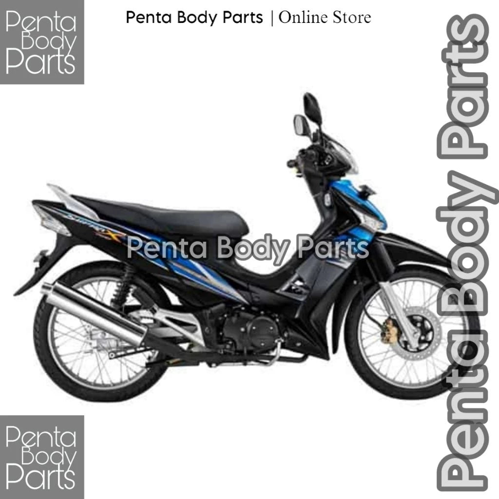 DHC- MERAH HIJAU Full Set Body Cover Honda Supra X 125 (KVL) - Full Body Supra X 125 Batman Plus Lights and Bolts 2007 - 2014 Black White Red Greenbiru -By Sea Courier Method🚢📦