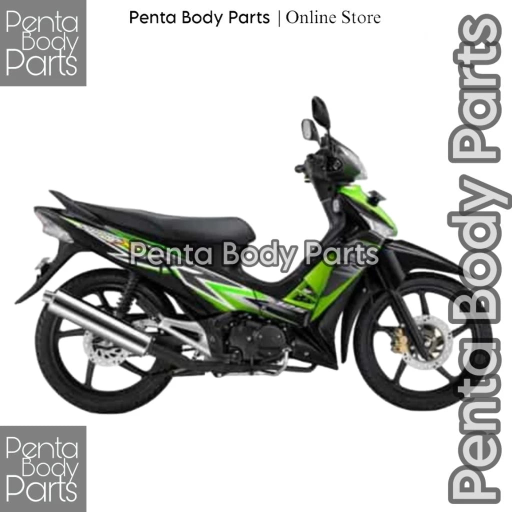 DHC- MERAH HIJAU Full Set Body Cover Honda Supra X 125 (KVL) - Full Body Supra X 125 Batman Plus Lights and Bolts 2007 - 2014 Black White Red Greenbiru -By Sea Courier Method🚢📦
