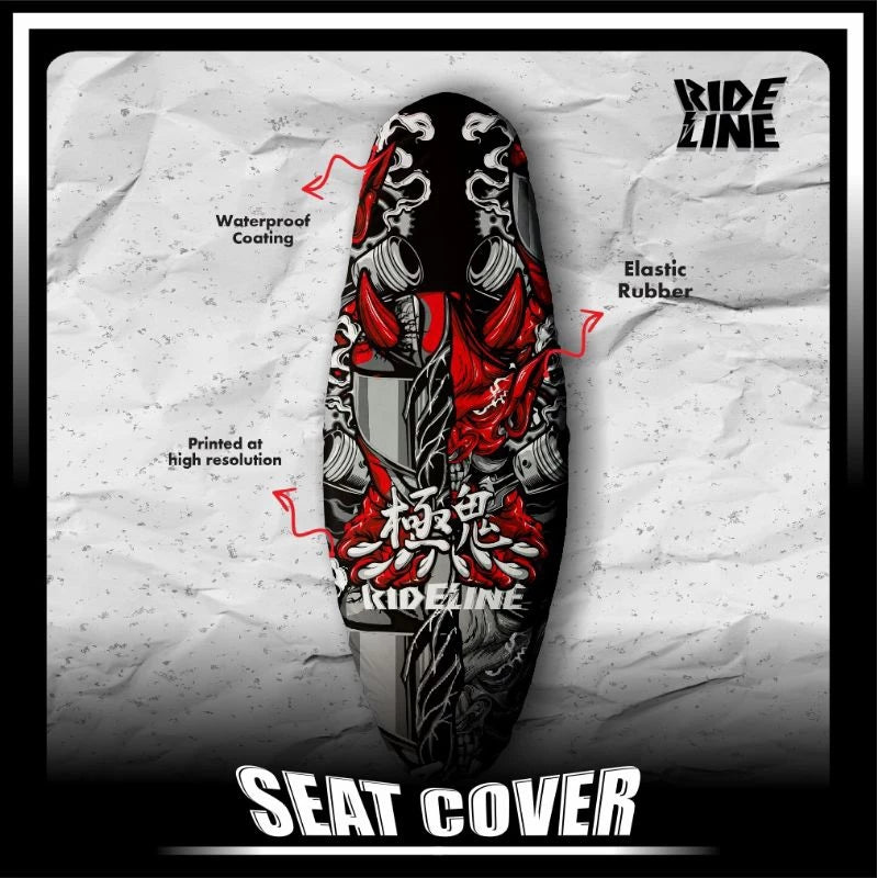 Rideline devil helmet - full print waterproof anti-cat claw motorbike seat cover -By Sea Courier Method 🚢📦