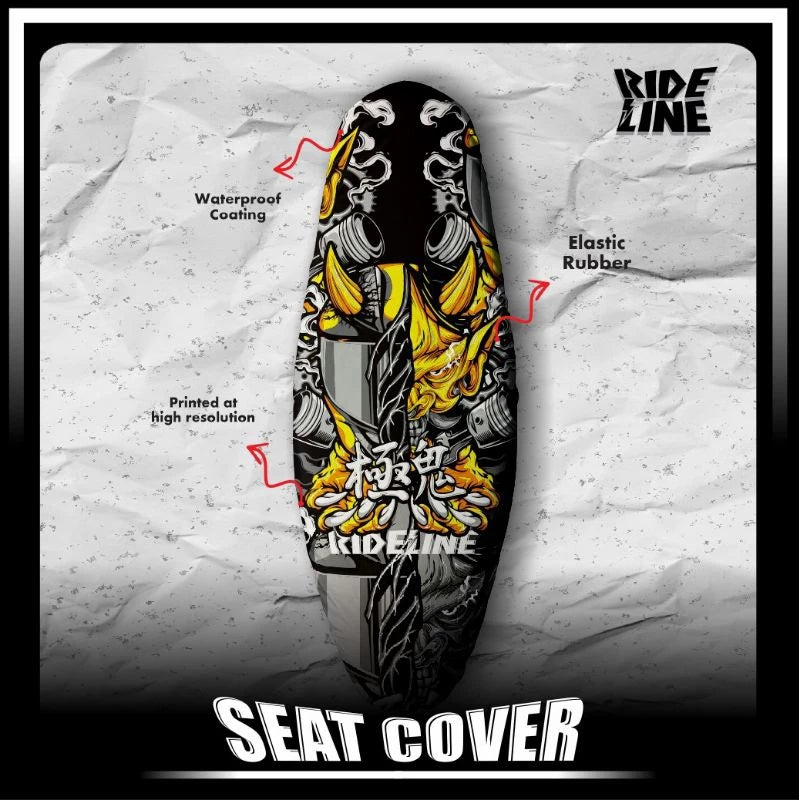 Rideline devil helmet - full print waterproof anti-cat claw motorbike seat cover -By Sea Courier Method 🚢📦