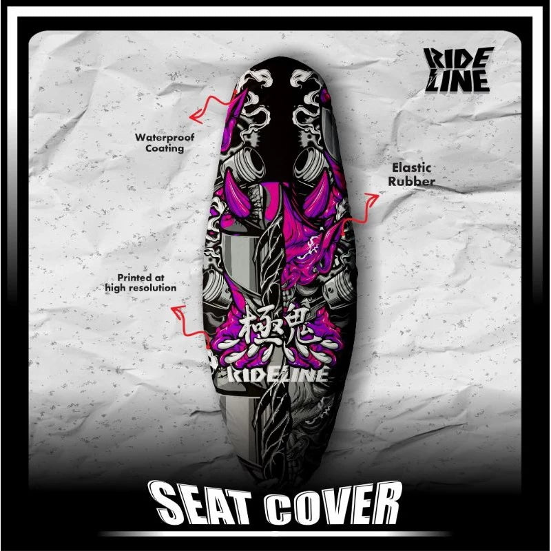 Rideline devil helmet - full print waterproof anti-cat claw motorbike seat cover -By Sea Courier Method 🚢📦