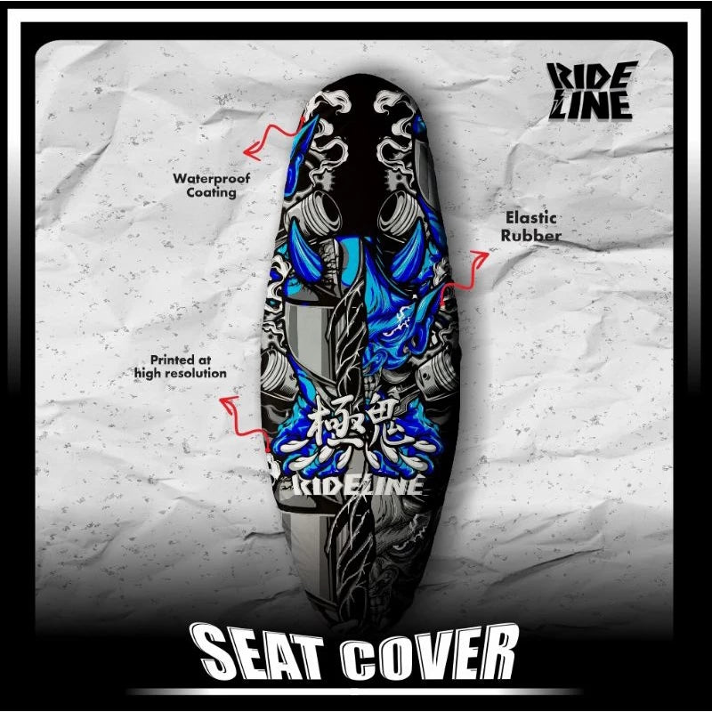 Rideline devil helmet - full print waterproof anti-cat claw motorbike seat cover -By Sea Courier Method 🚢📦